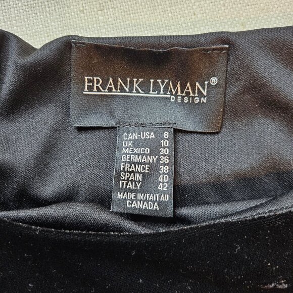 Frank Lyman Design Black Textured Velvet Tunic Top - Size 8 - Picture 5 of 9